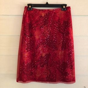 Express Red Skirt Size Small